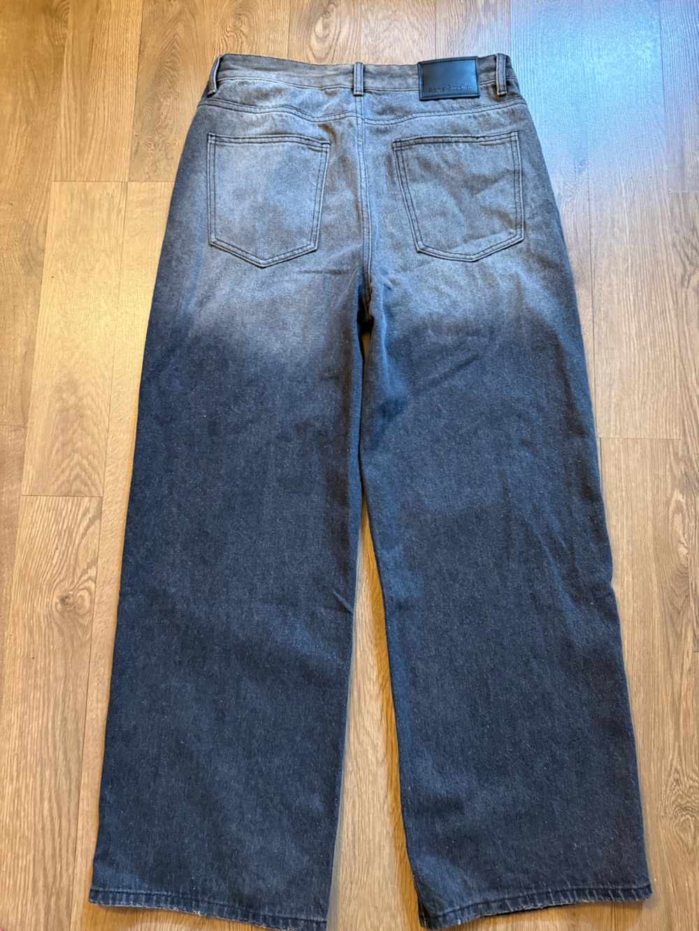 Acne Black Straight-Leg Jeans